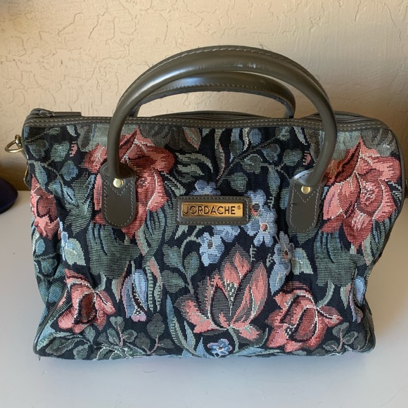 Vintage Jordache Floral Tapestry Weekender Bag - Picture 3 of 9